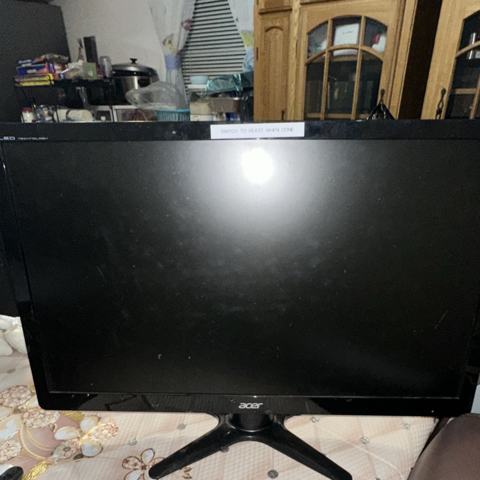 Acer LED Computer Monitor 21.5" 16:9 Flat Screen Black Display