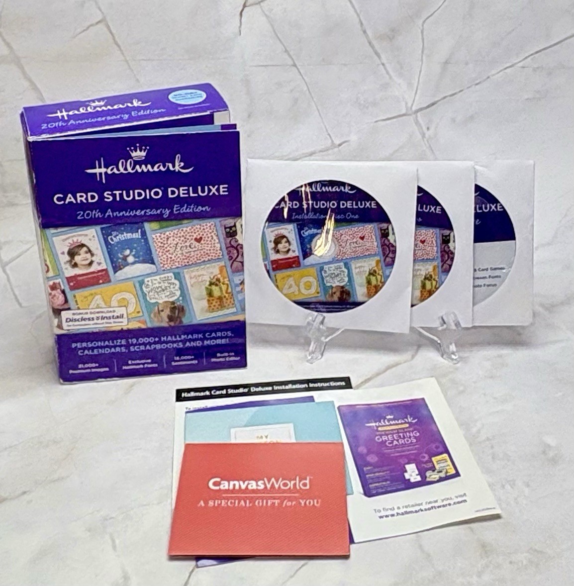 Hallmark Card Studio Deluxe Software 20th Anniversary Edition Make Cards
