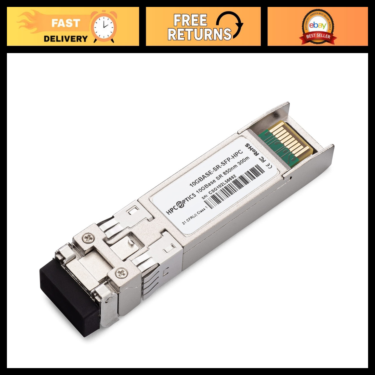 10GBASE-SR SFP+ Transceiver Compatible | 10G SR MMF 850nm | High-Speed Networkin