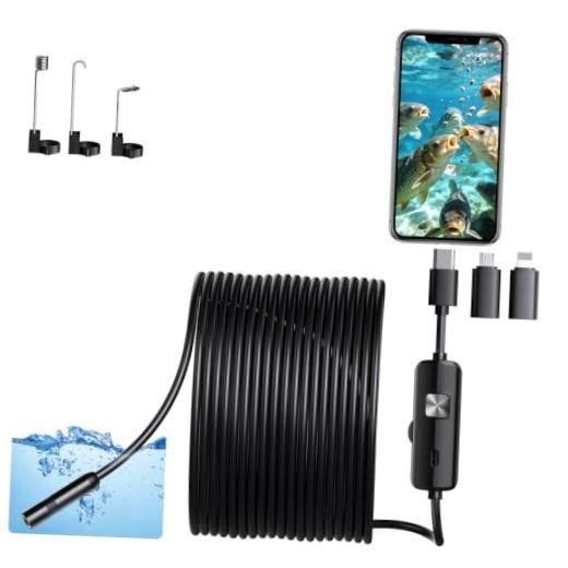 Black 1080P Digital Borescope Inspection Camera - 2 Meters Industrial Endoscope