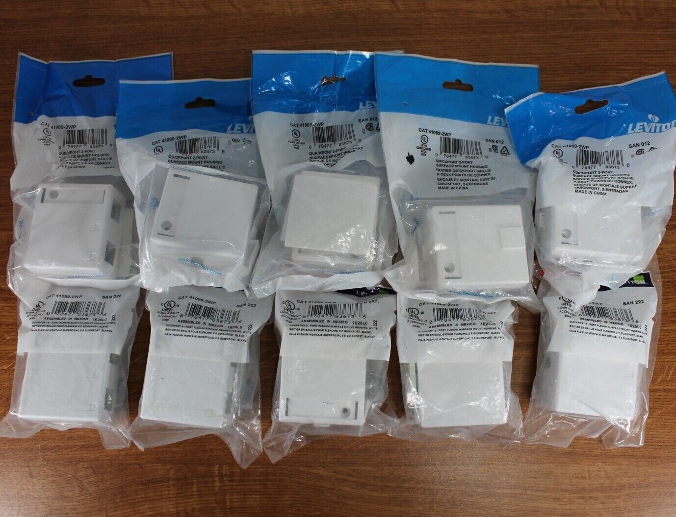 Leviton - 41089-2WP - 2-Port QuickPort Surface Mount Housing - White - Lot of 10