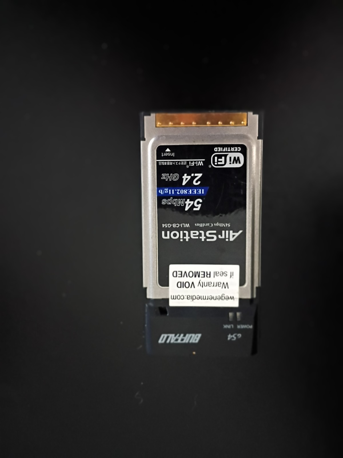 Buffalo Air Station WiFi Wireless Network Card Laptop 54 Mbps PCMCIA WLI-CB-G54