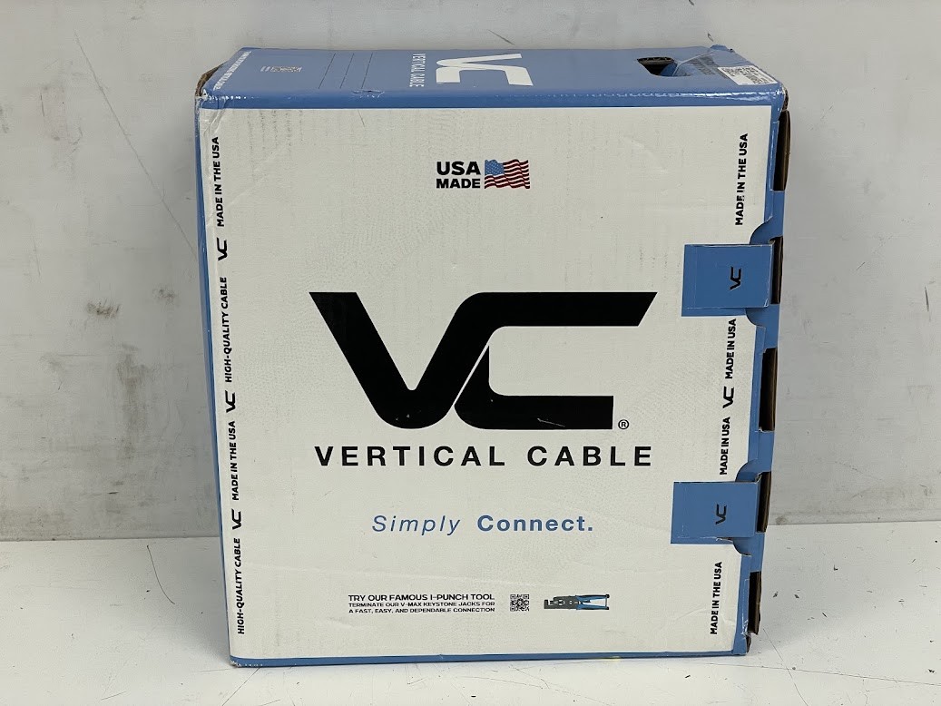 Vertical Cable 166 Cat6 550MHz UTP 23AWG 8C Plenum Solid Bare Copper 1000ft