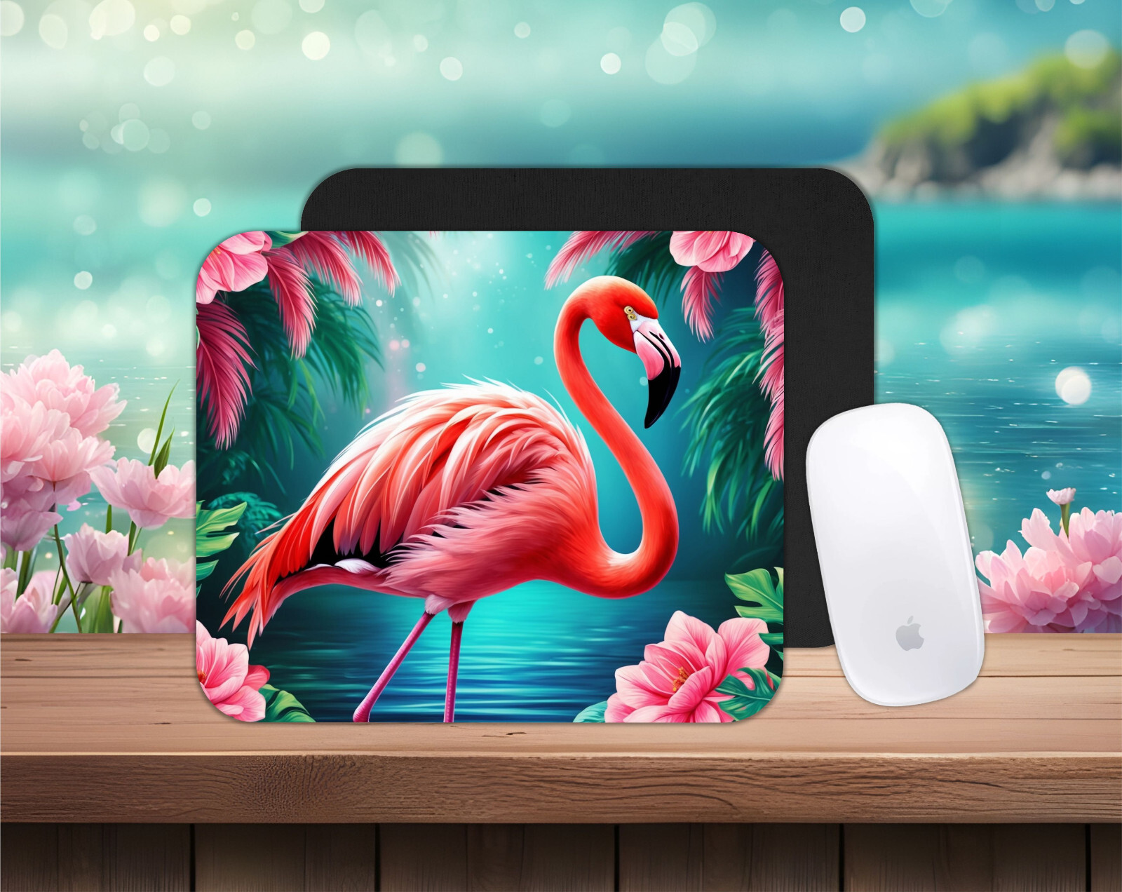 Flamingo themed neoprene PC/laptop Mouse Pad, CHOICE, , gifts