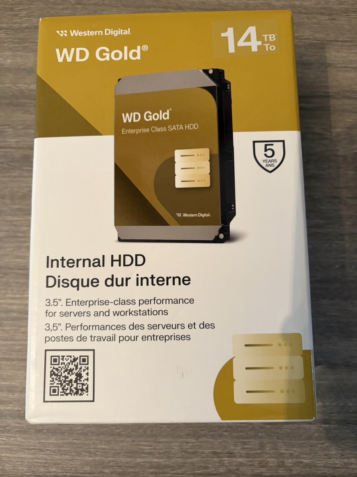 Western Digital Gold 14TB 3.5' Enterprise Class SATA 6 Gb/s HDD 7200 RPM Cache
