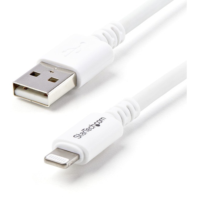StarTech 10ft Long White Apple 8pin Lightning Connector to USB Cable USBLT3MW