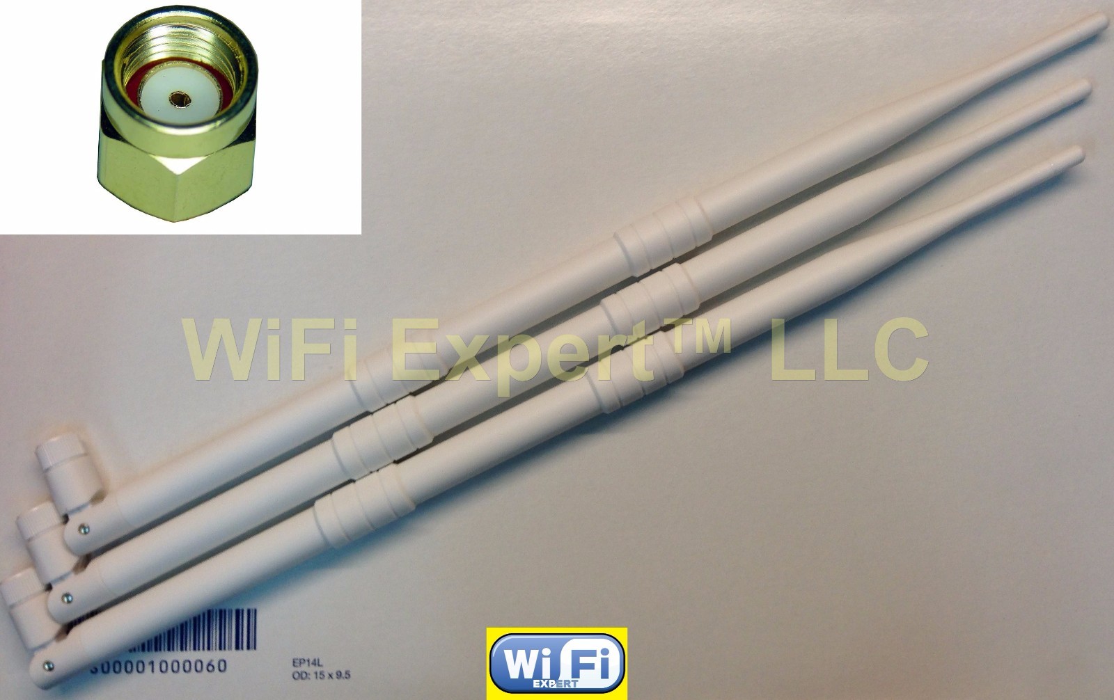 White 3 9dBi RPSMA Antennas Asus RT-N16 RT-N66U RT-AC66U AC1750 D-link DIR-655