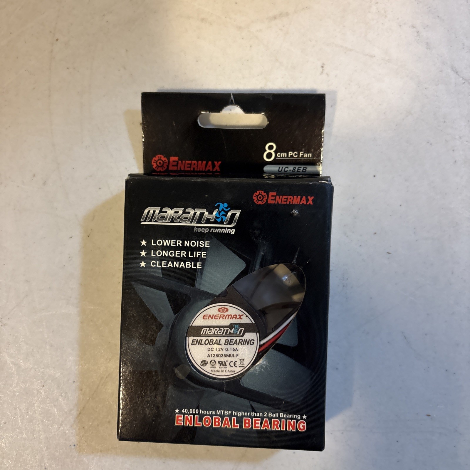 Enermax Marathon 80mm Silent PC Case Fan UC-8EB. New