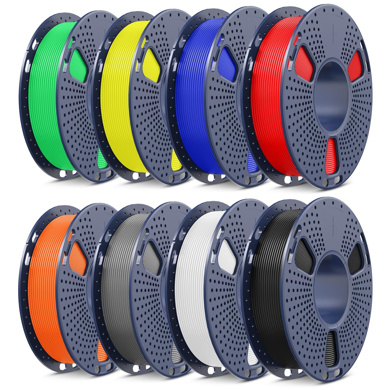 PLA+2.0 3D Printer Filament Bundle, Multicolor PLA+ Filament 1.75Mm, Individuall