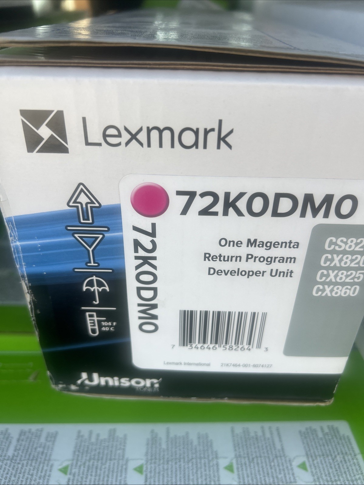 Lexmark 72K0DM0 Developer Unit Magenta for Lexmark XC8160