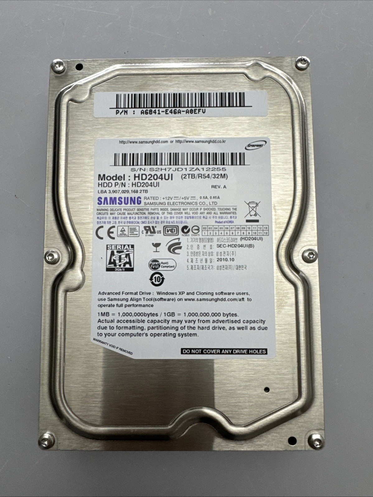 Samsung 2TB HDD Model HD204UI  Open Box