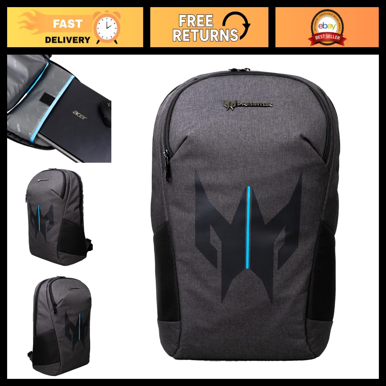 Gaming Laptop Backpack for 16" Laptops - Durable, Stylish, Water-Resistant Desig