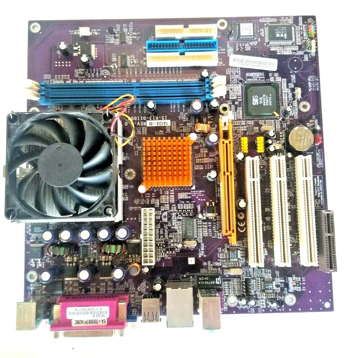 ECS 741GX-M MOTHERBOARD + 2GHz AMD Athlon XP AXDA2400DKV3C CPU + H/S & FAN