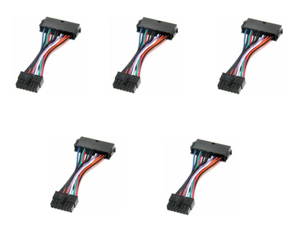 (5 Pieces) 24 Pin to 14 Pin PSU Main Power Supply ATX Adapter Cable Lenovo IBM