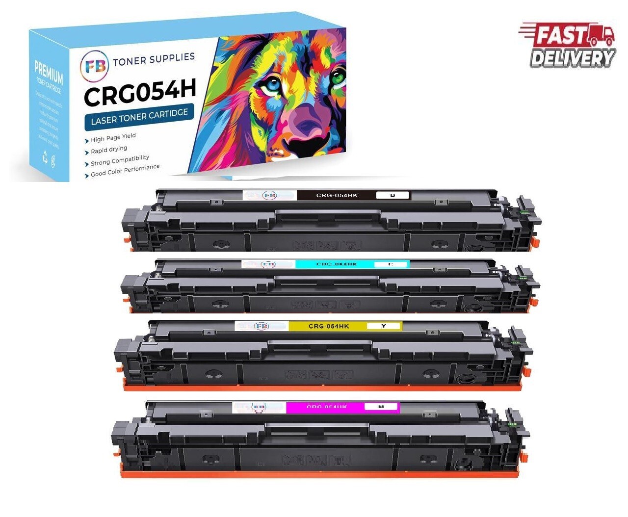 4PK CRG 054H Toner for Canon 054 imageCLASS MF642cdw MF644cdw MF641cw LBP622cdw