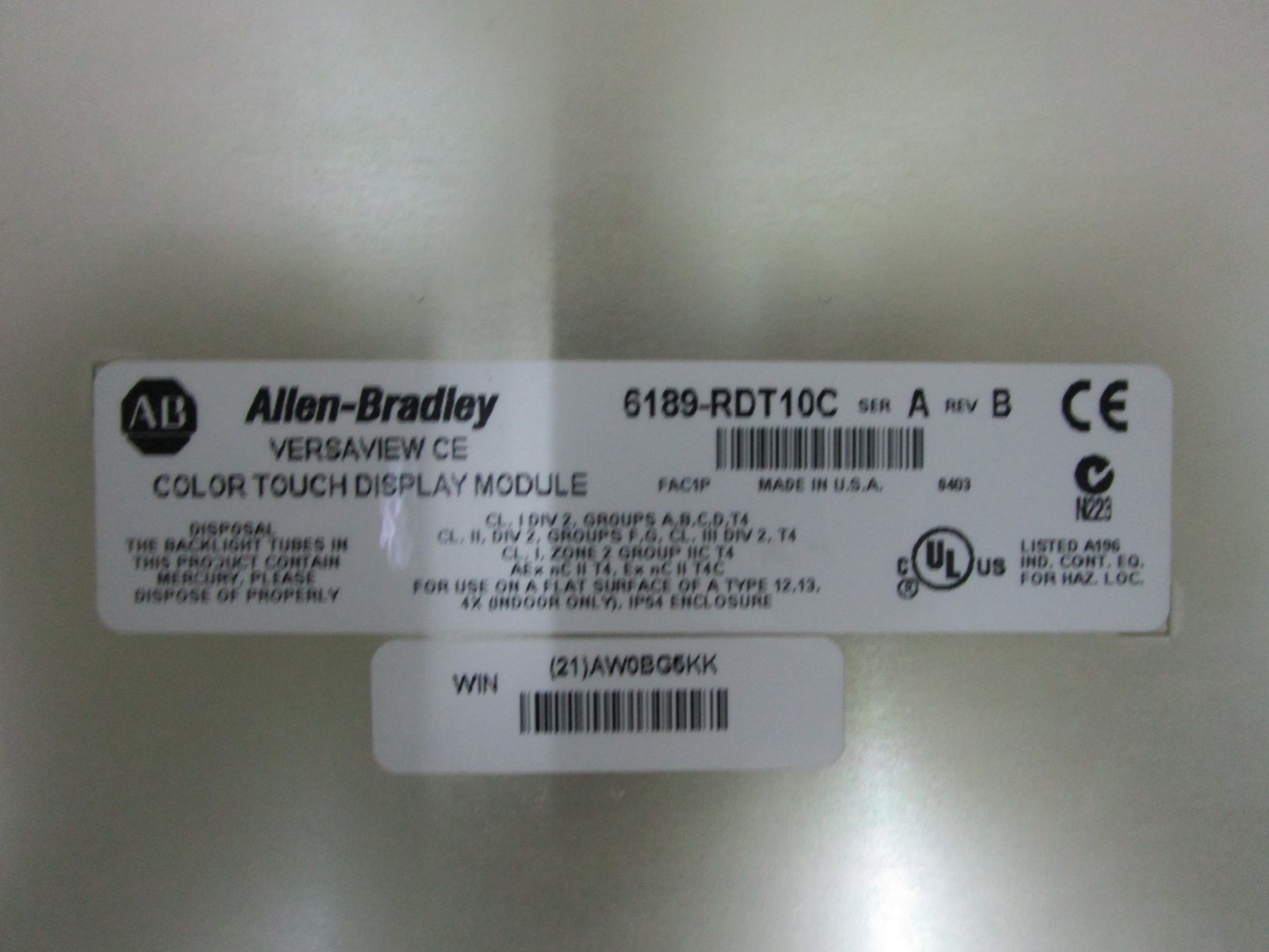Allen Bradley  6189-RDT10C