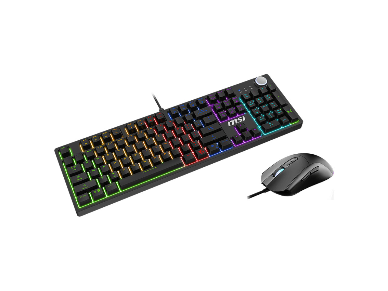 MSI Forge GK320 Combo RED US - Gaming RGB Keyboard & Mouse Set, Full Keys Anti-G