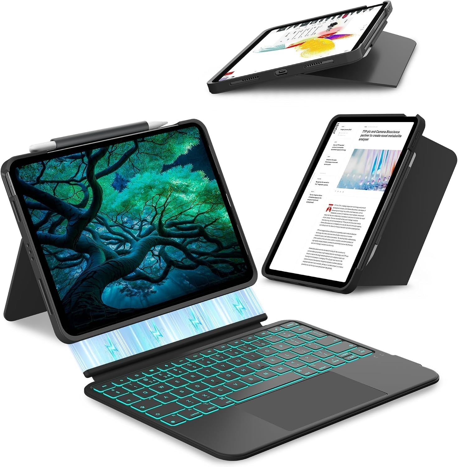 typecase Keyboard Case iPad A16 11th/10th Air 11 M4/M3/M2 Detachable Trackpad