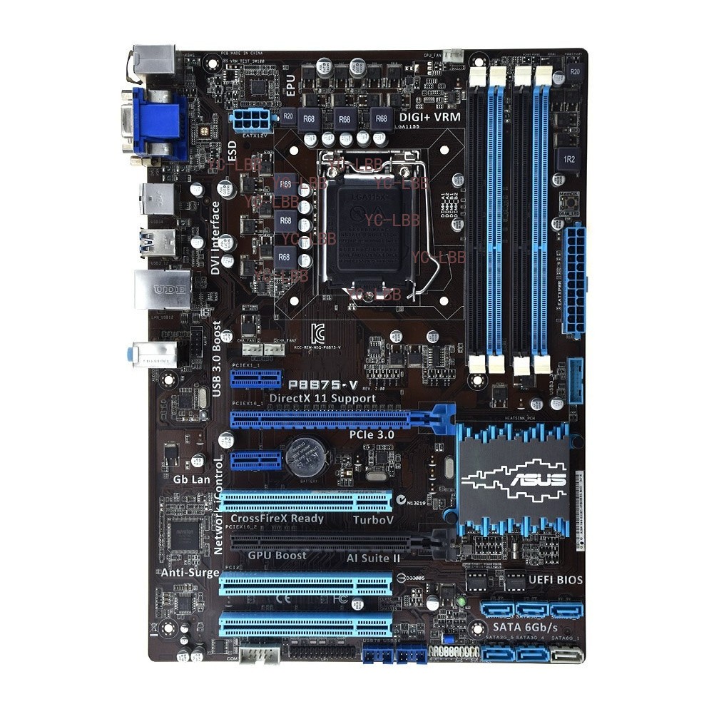 P8B75-V Motherboard ATX for ASUS Intel B75 LGA 1155 Socket H2 32G