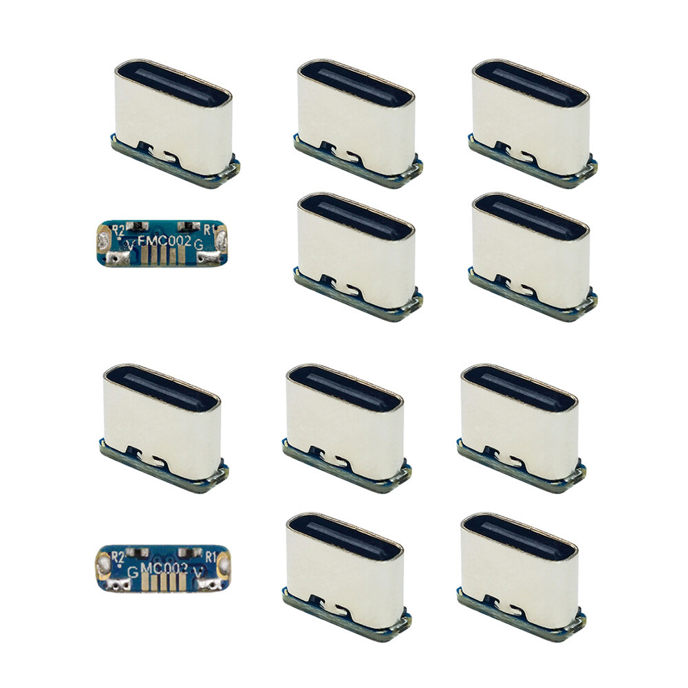 Cablecy 10pcs/lot DIY Solder Type-C Female Socket Connector Replace Micro-USB
