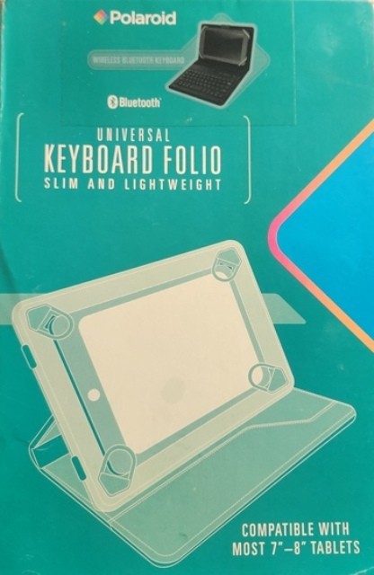  Polaroid Universal Keyboard Folio 7" to 8" - ​Wireless Bluetooth Keyboard: 