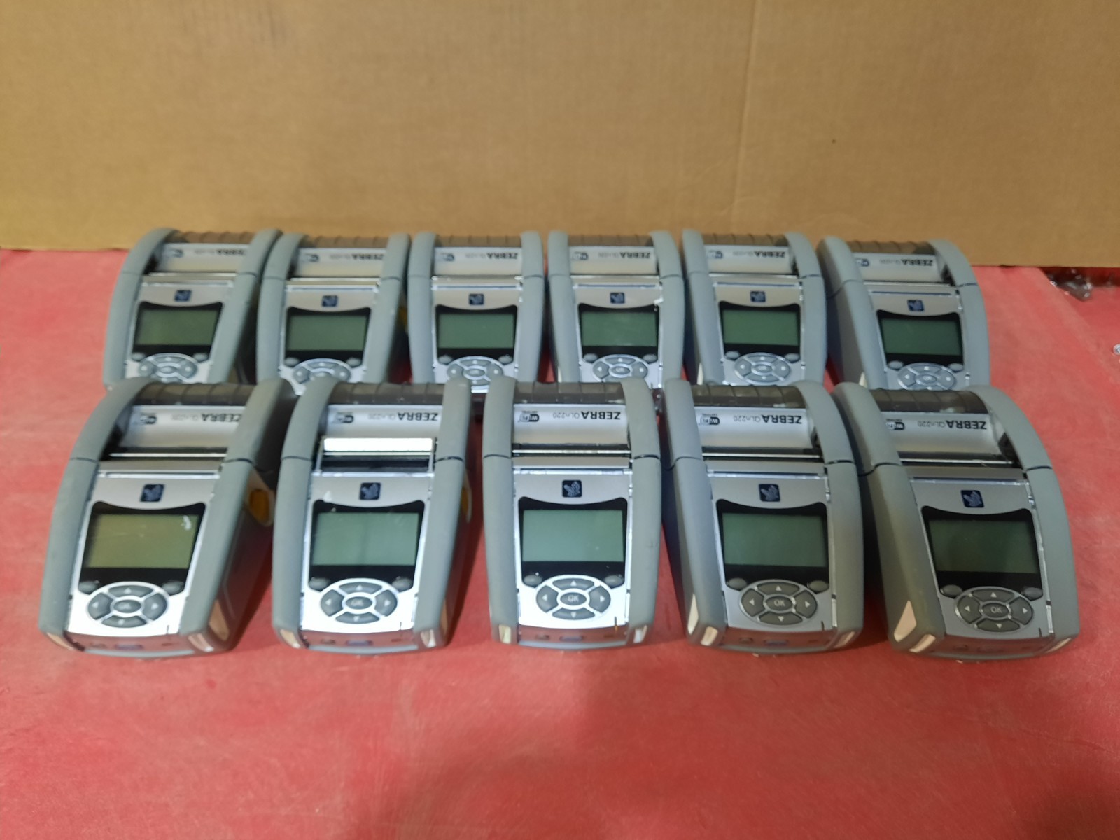 Lot of 11 Zebra QLn220 Mobile Label Printer WiFi BlueTooth USB NO BATTERY TESTED