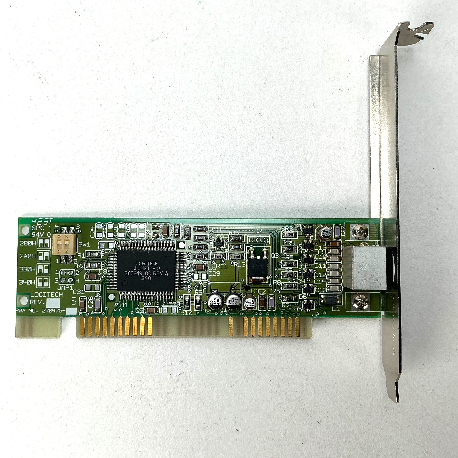 Logitech PCI Network Adapter 270475-00 for Vintage Retro PC Gaming DOS Win 98