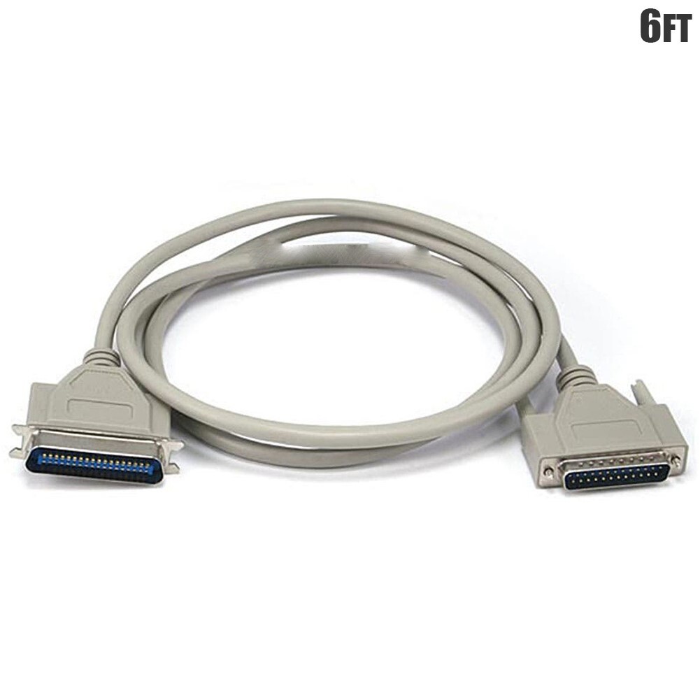 6FT DB25 25-Pin Parallel Male to CN36 Centronics Male IEEE 1284 Printer Cable