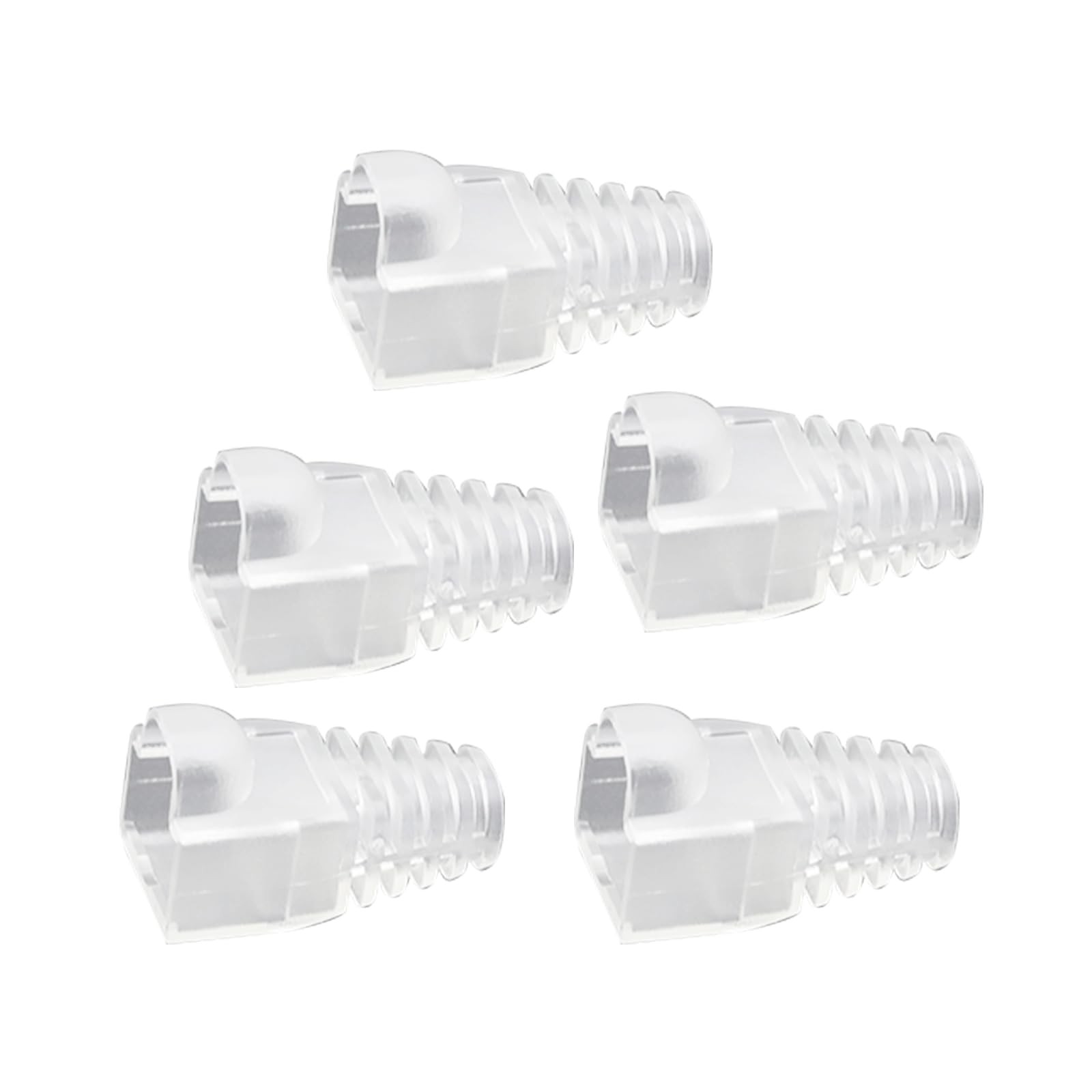 100 PCS Transparent Plastic RJ45 Ethernet Strain Relief Boots Network Wire