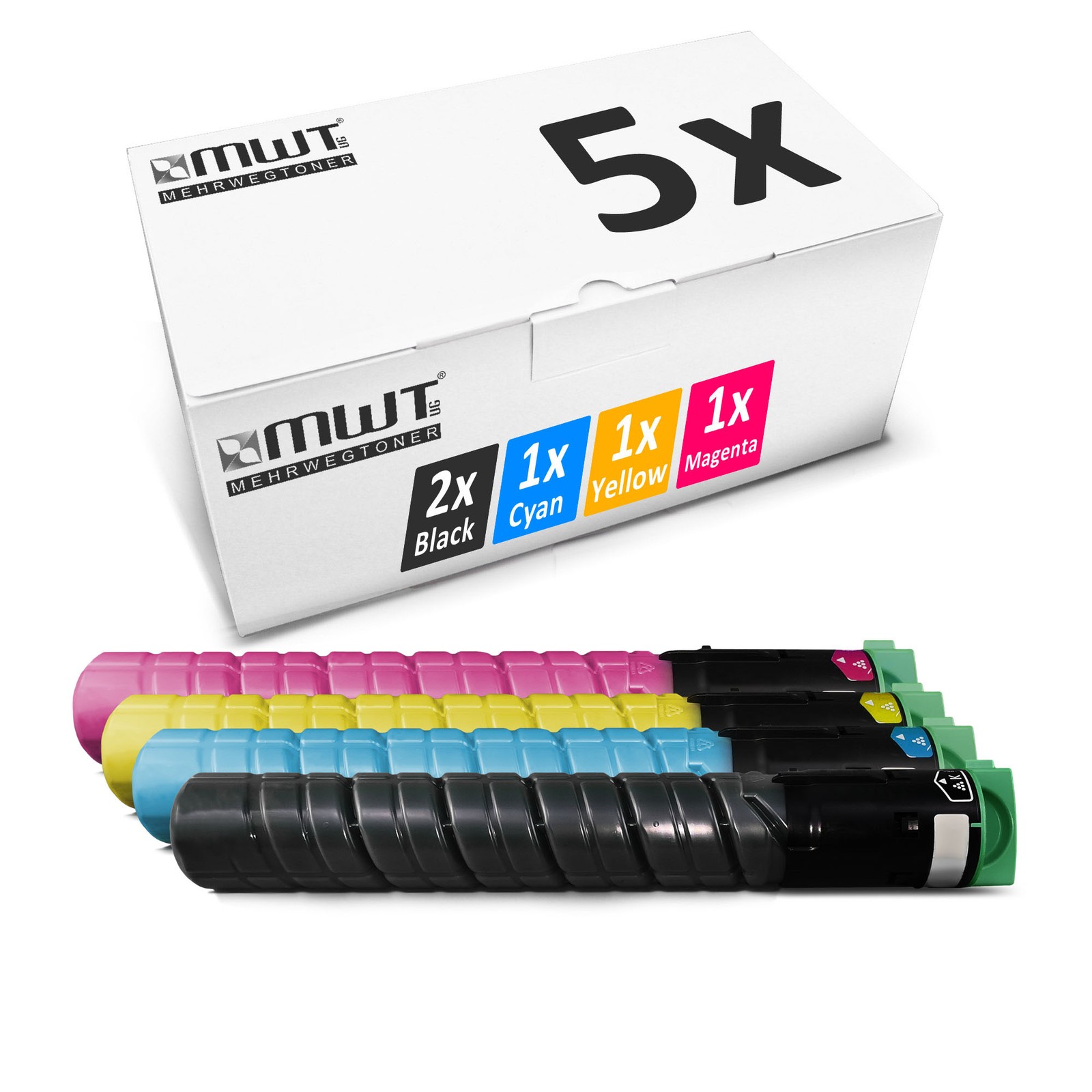 5x Cartridge XXL for Ricoh Aficio MP C-2051-AD MP C-2551-AD