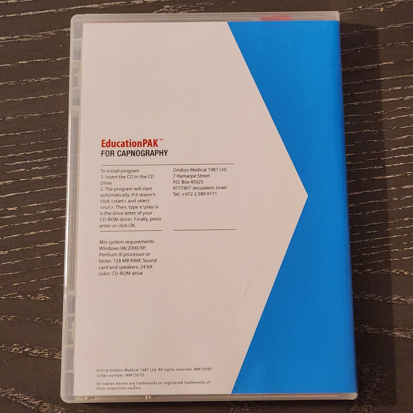 Oridion EducationPAK for Capnography (CD-ROM, 2016) CPR Emergency Cardiovascular