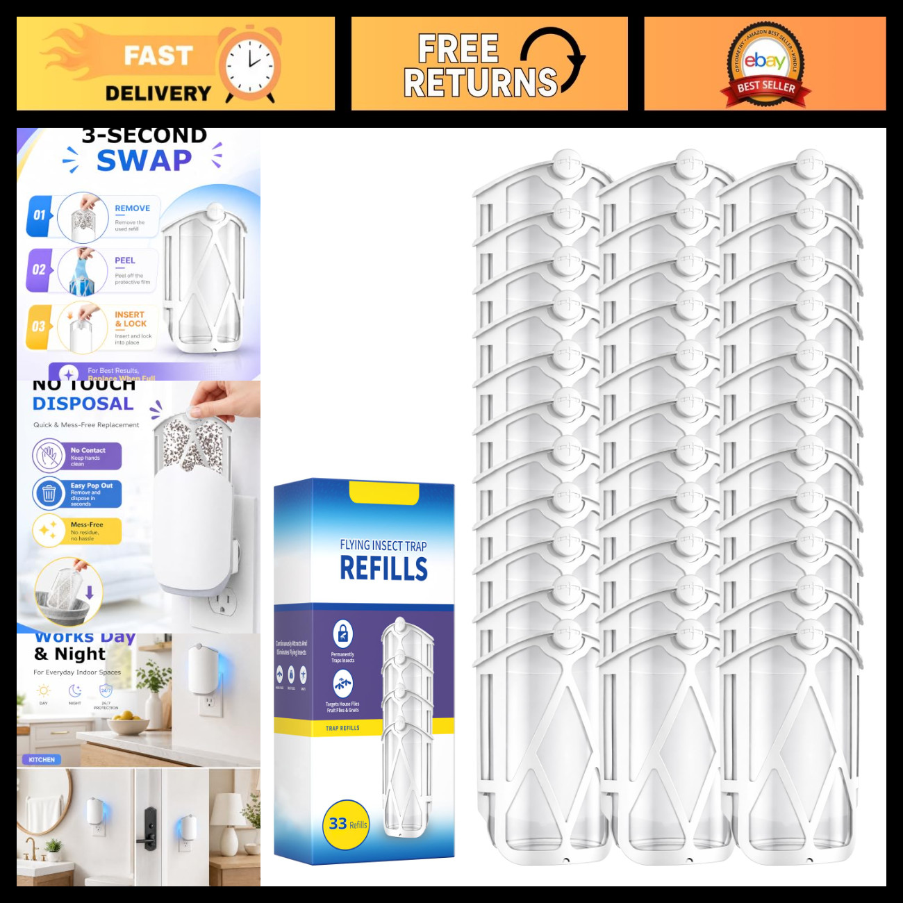 33 Pack Refill Cartridges 2026 - Easy Replacement, Long-Lasting, Compatible Devi