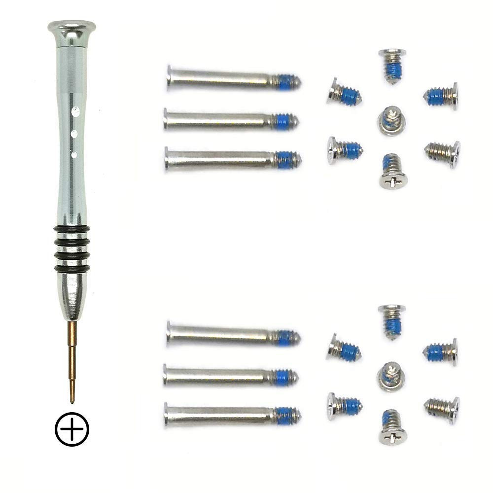 2 Sets Replacement Screws with Screwdriver for Macbook Pro 13" 15" 17"