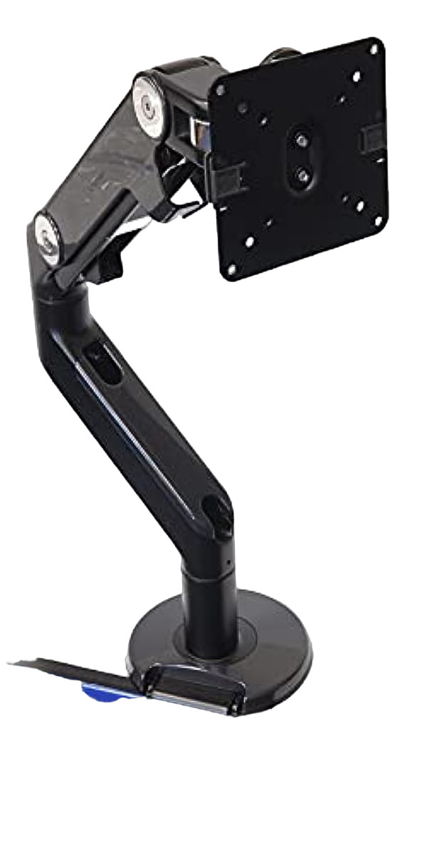 Humanscale M8 Black Single Monitor Desktop Clamp Mount Arm SOR4843M8