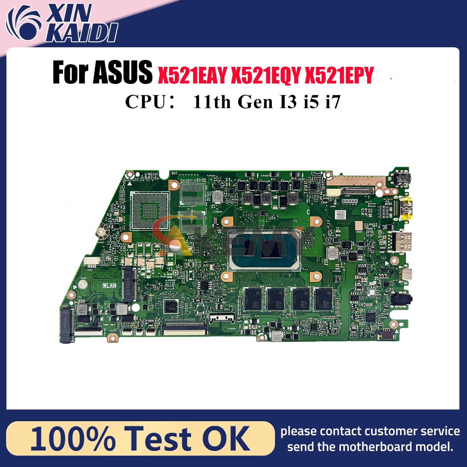 X521EA Motherboard For ASUS I521E R521E X521EAY X521EPY X521EQY Mainboard W/CPU
