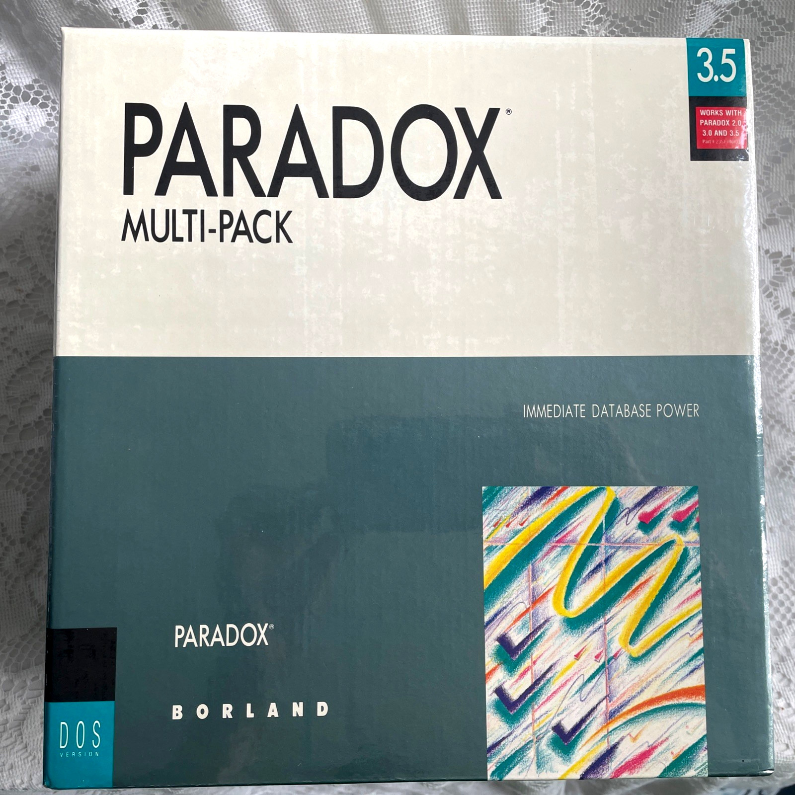 BORLAND PARADOX MULTI-PACK (5) 3.5 DATABASE POWER DOS NEW SEALED BOX