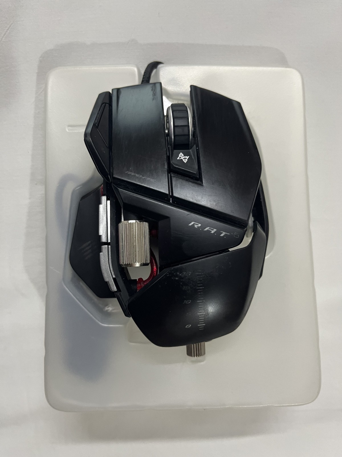 Mad Catz R.A.T. RAT 5 Gaming Laser Mouse for PC & Mac - Black - Works - W/B