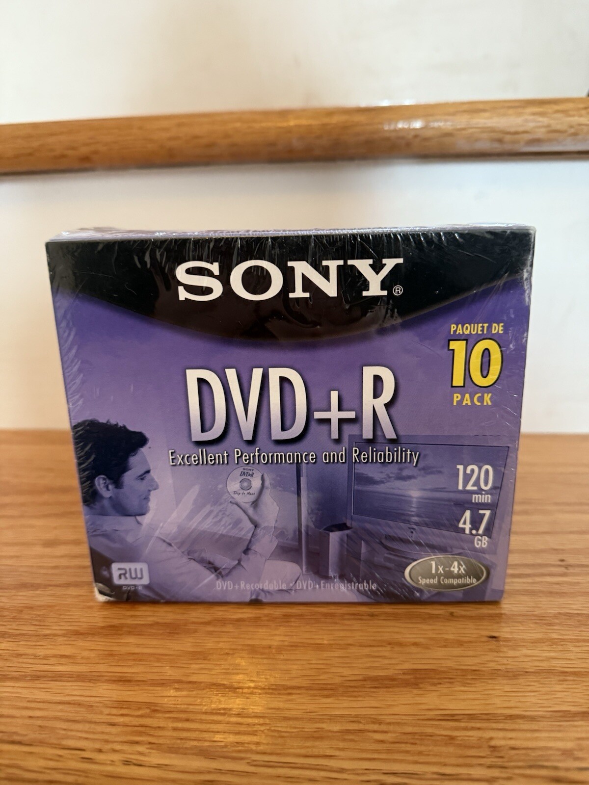 Sony DVD + R 10 Pack Discs With Cases 120 min 4.7 GB Blank New Sealed Blank DVDs