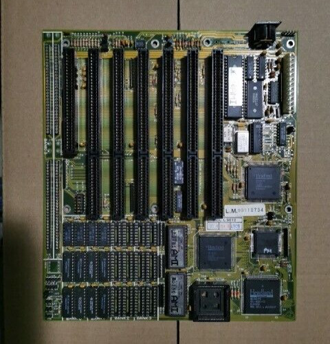 386-16SX 2MB DRAM SX BIOS HEADLAND Chipset SIPP - RARE Motherboard 8 Bit vintage