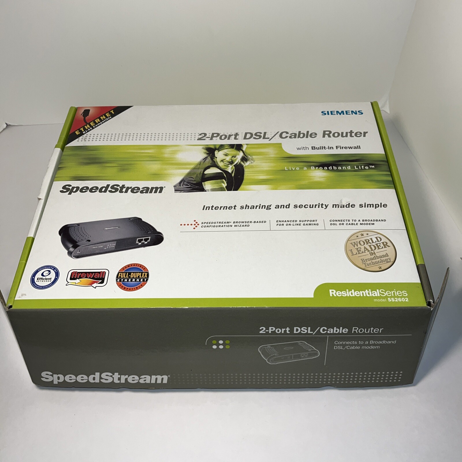 Siemens SpeedStream 2-Port DSL/ Cable Router SS2602 - NEW Brand New Open Box