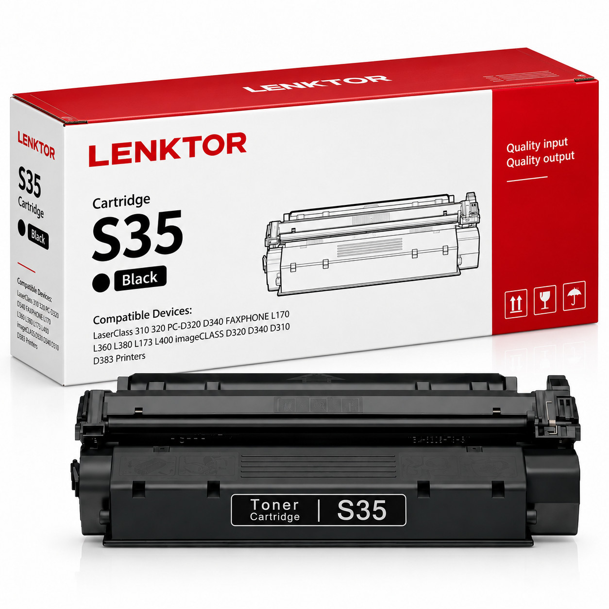 S35 1PK BK Toner Cartridge Replacement for imageCLASS D320 D340 FAXPHONE L170