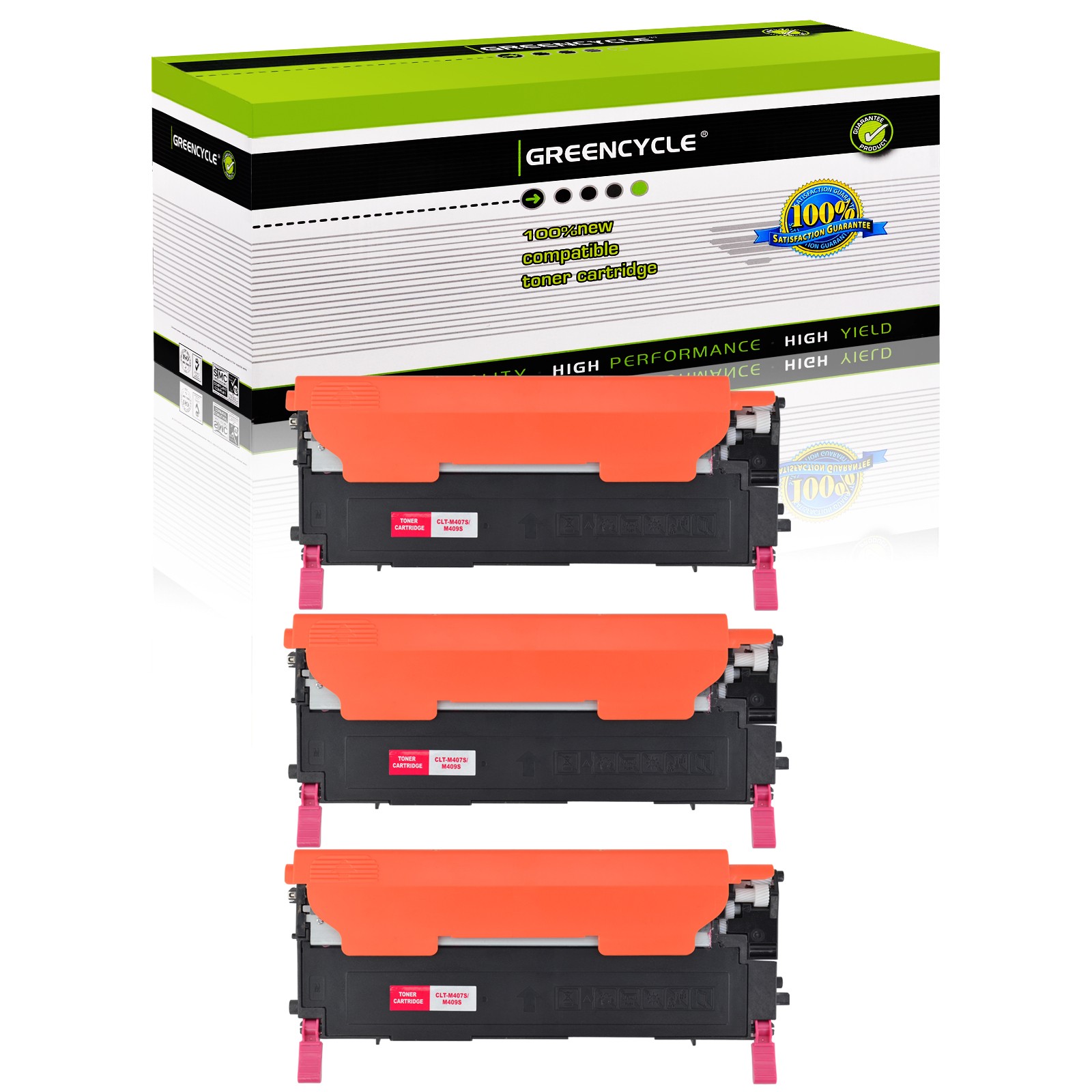 3PK Magenta CLT-409S TONER For Samsung CLX-3175 CLX-3175n CLX-3175fn Printer