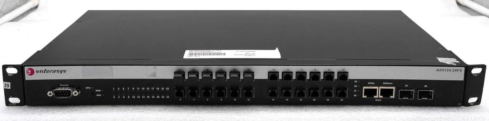 ENTERASYS SECURESTACK A2 A2H124-24FX A2H124-24FX-RH P0973BJ ETHERNET SWITCH