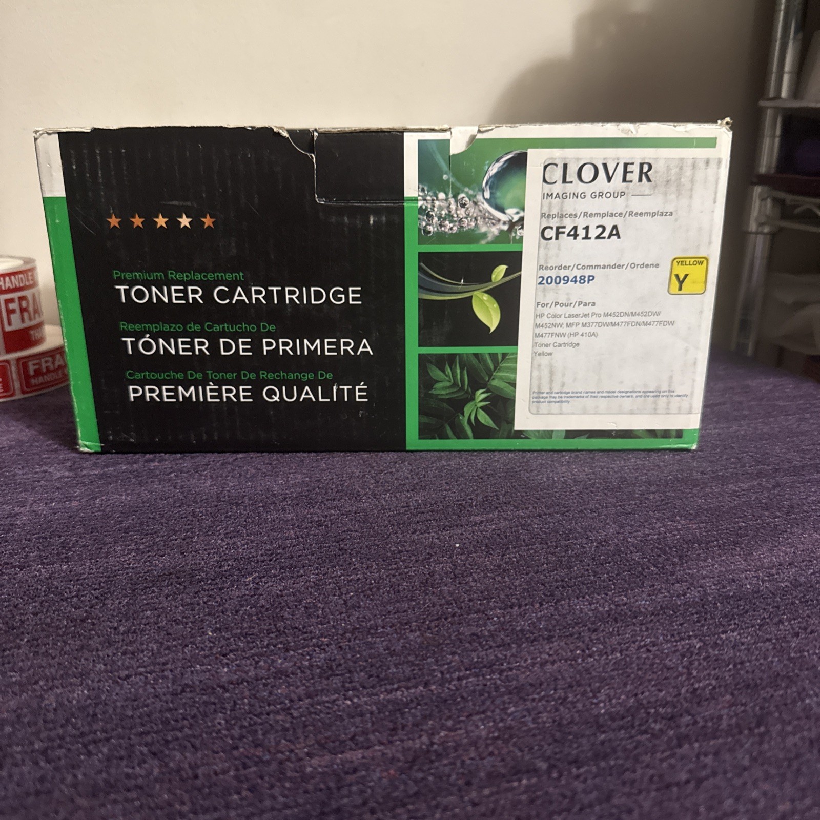 Clover Toner Cartridge Replacement CF412A /200948P New Sealed Package