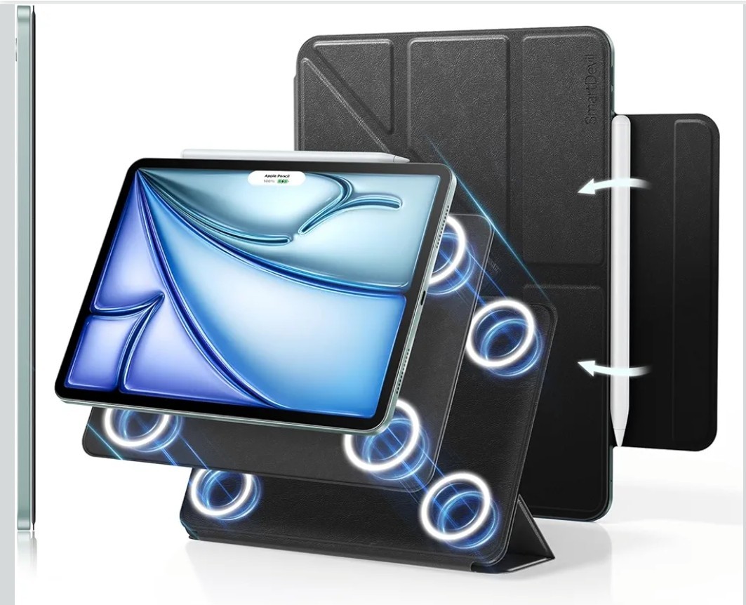 SMARTDEVIL Magnetic Protective Case for iPad Pro 11"/ iPad 10th (2022/2024 Black
