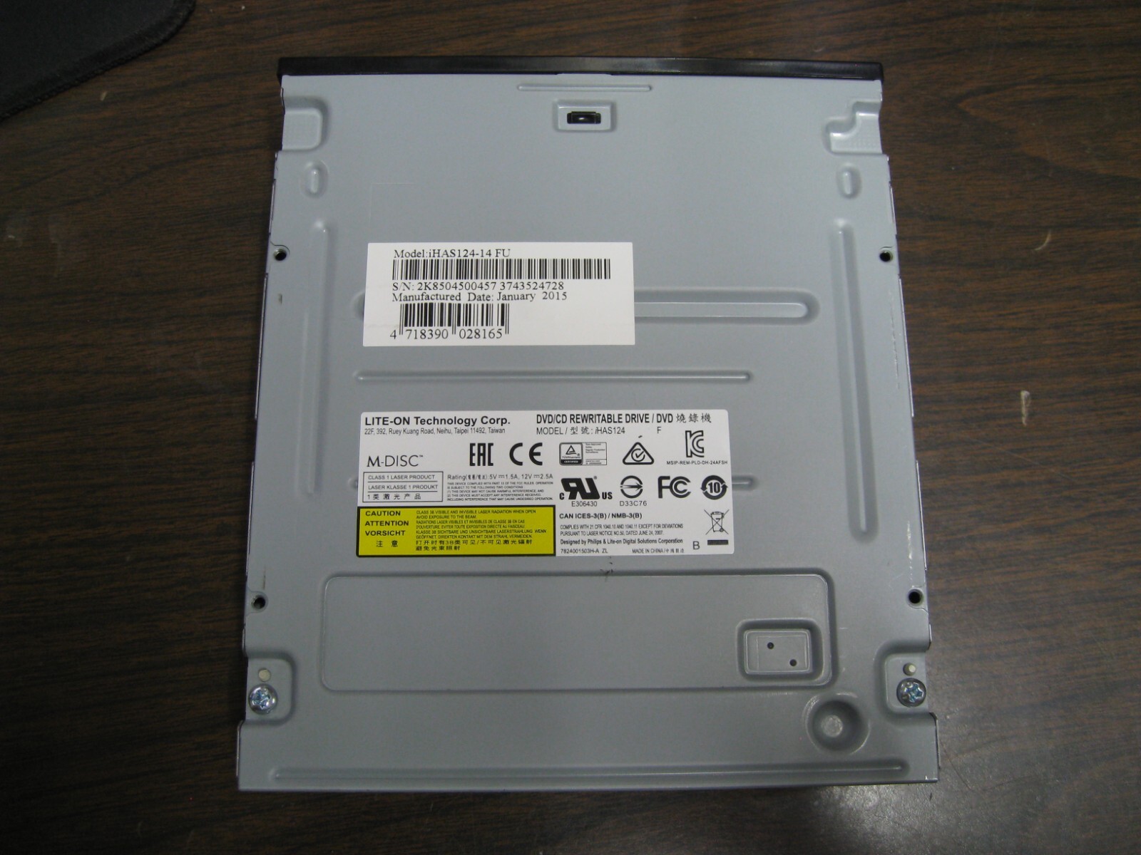 Lite-On 24X SATA Internal DVD+/-RW Drive Optical Drive IHAS124-14 FU