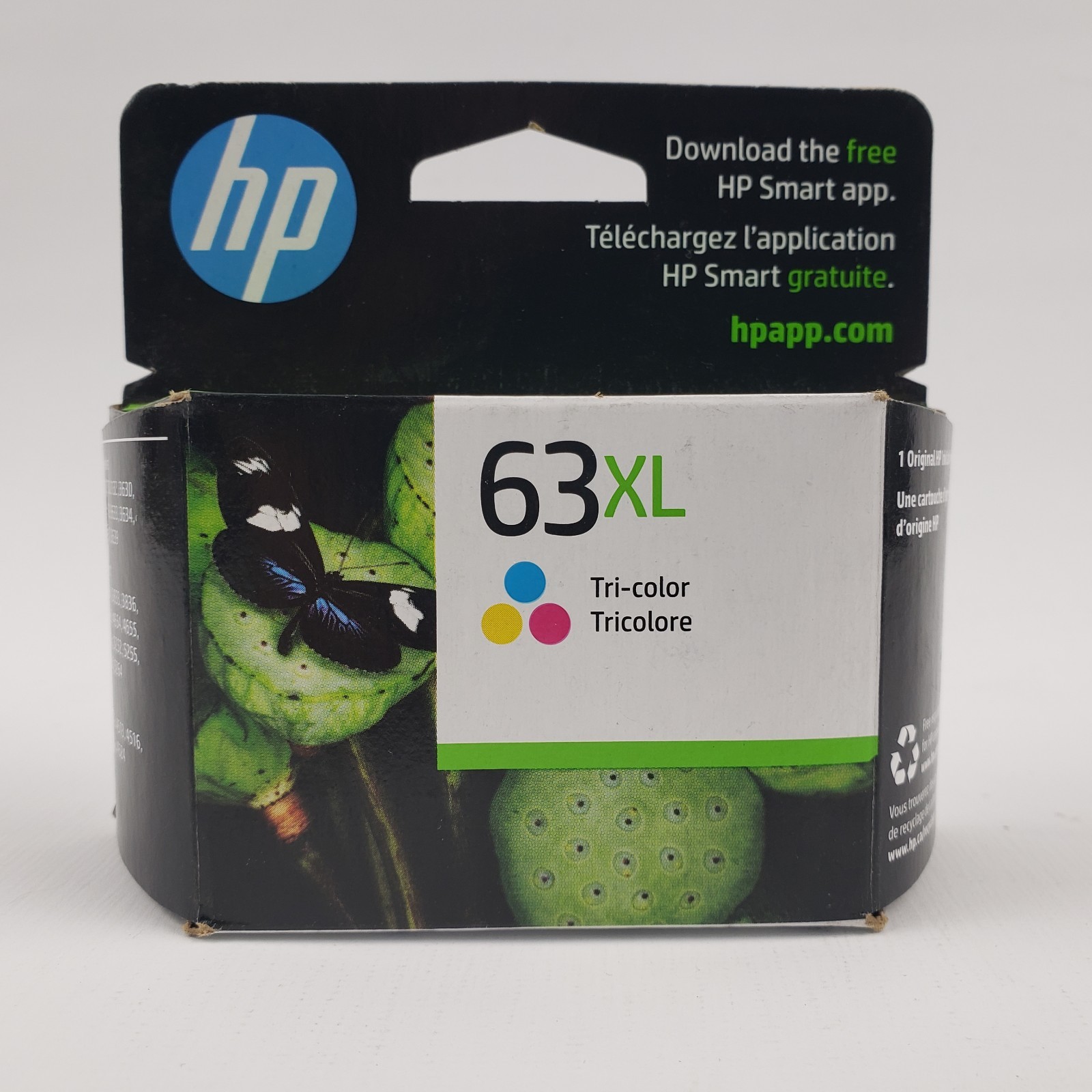 EXPIRED 2024 Genuine HP 63 XL Tri-Color Ink Cartridge F6U63AN - New Sealed