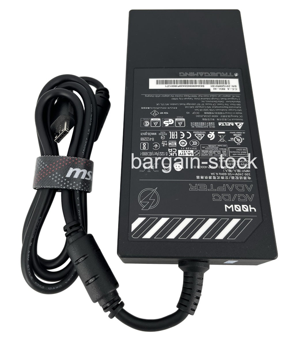 Original 20V 20A 400W AC Adapter Charger MSI Raider A18 HX A9WIG-080 ADP-400CB B