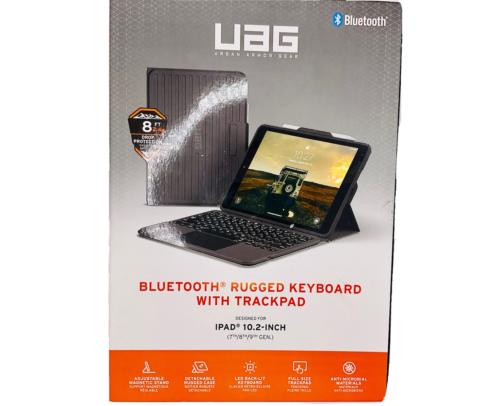 UAG Bluetooth Rugged Keyboard Case with Trackpad For iPad 10.2" 7th 8th 9th Gen
