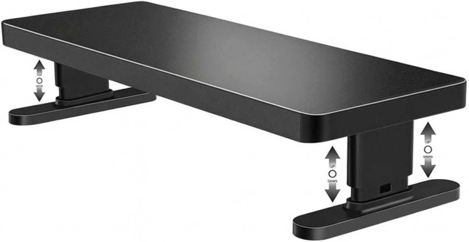 Adjustable Monitor Stand with Metal Frame, 4 Height Options, Desk Riser for